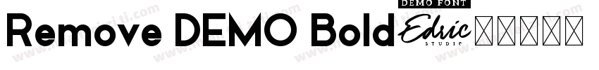 Remove DEMO Bold字体转换